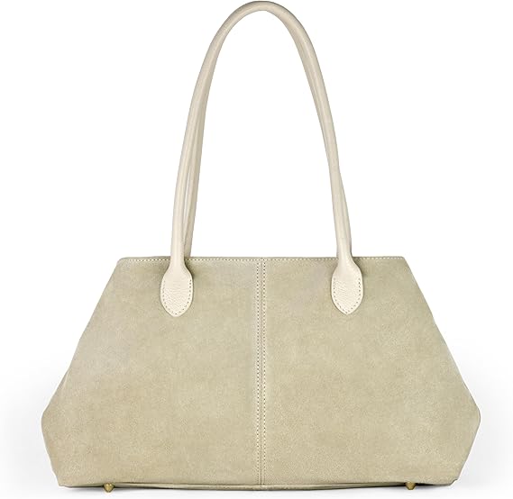 Women's Tote Bag — Long Handles and Relaxed Silhouette Beige