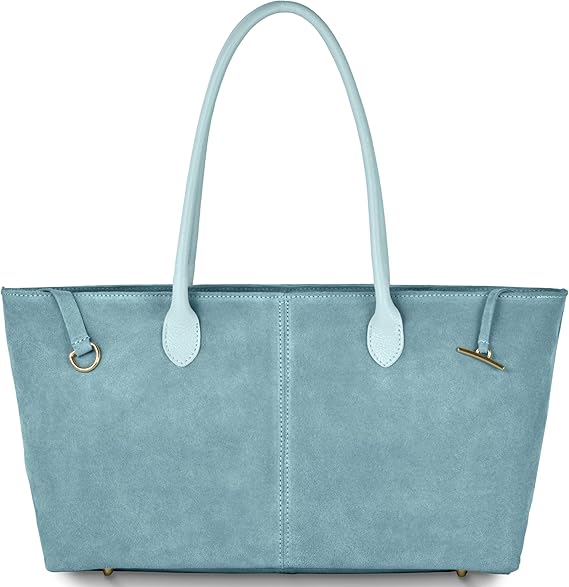 Women's Tote Bag — Long Handles and Relaxed Silhouette Light Blue